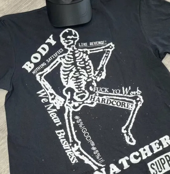 TEE Print S BODY and White SNATCHERS SS23 L M Black Skull XL Back 0429